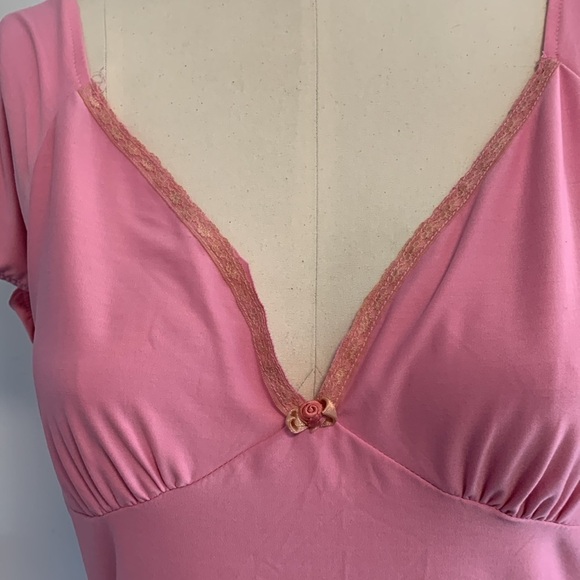Y2K Kathryn Pink Rose Top - Picture 2 of 7